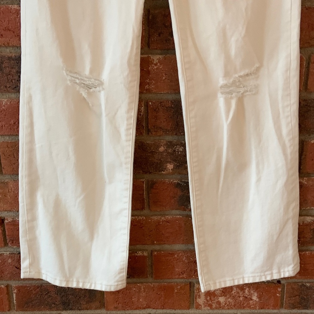 LAST CHANCE! Pilcro Women's Joey High Rise Wide Leg White Jeans - Picture 4 of 9